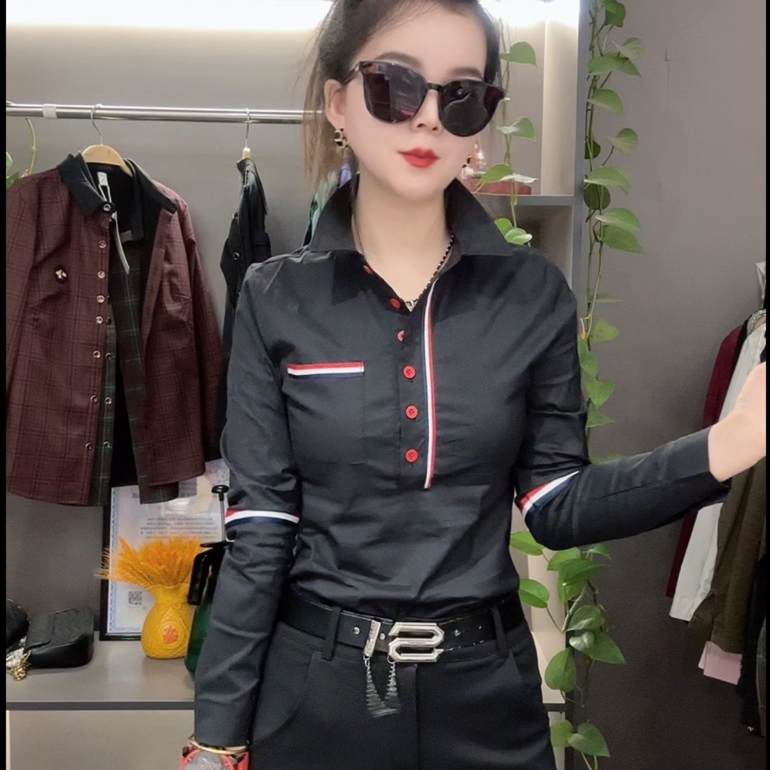 (薄款)新款修身显瘦带弹力衬衫Z1397