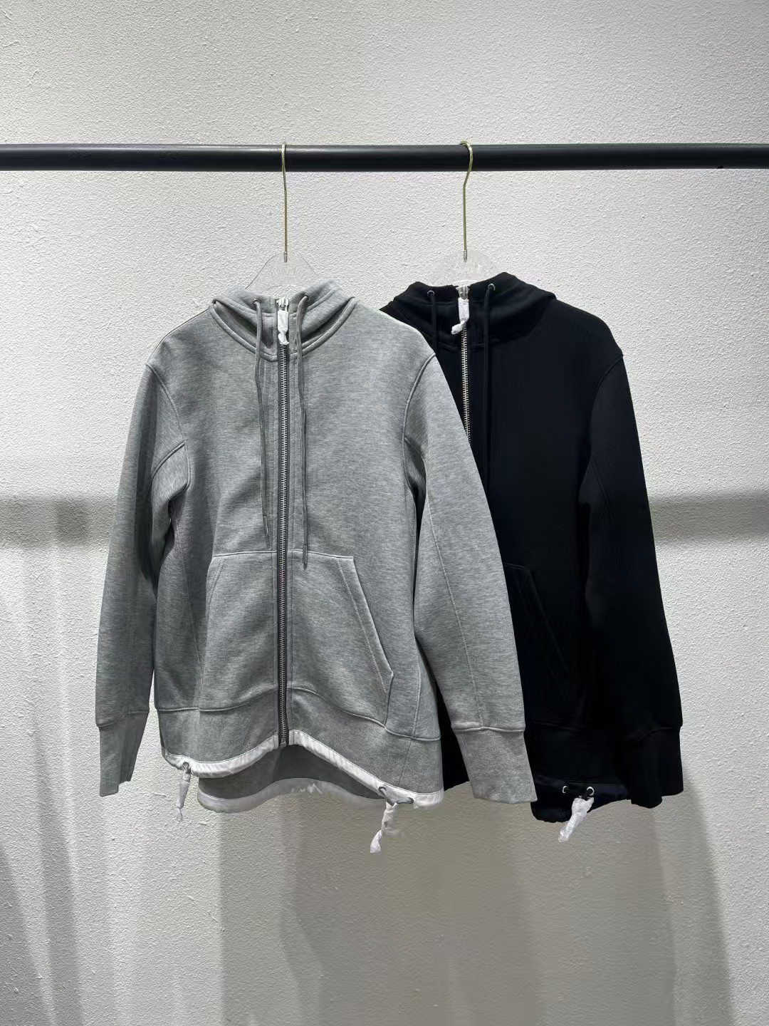 【糖糖衣橱】“御姐”百搭春季拼色边连帽卫衣外套