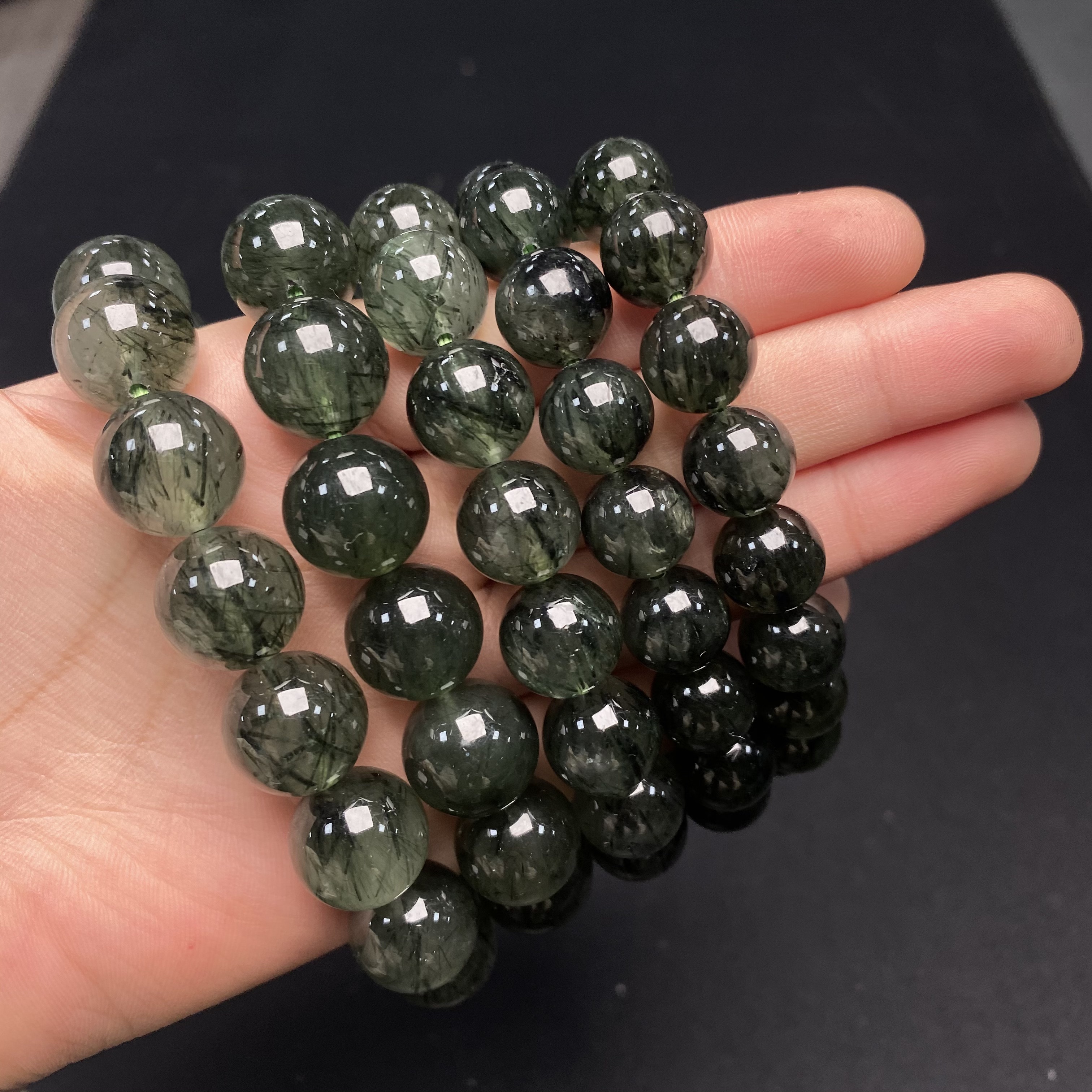 y70 绿发晶手链7mm-14mm+多样性发一