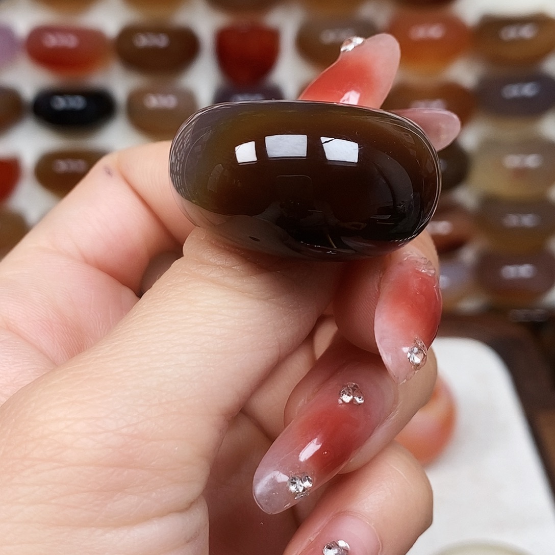 8****玛瑙/玉髓未镶嵌戒指