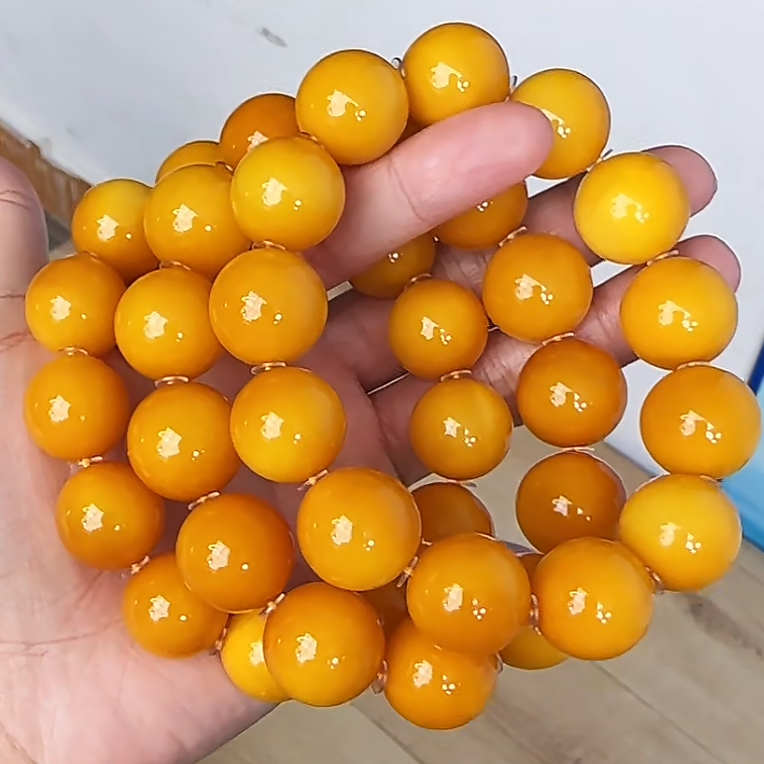 【齐福珠宝】17mm丹麦双色全玉化满蜡单圈（多样性发其一）