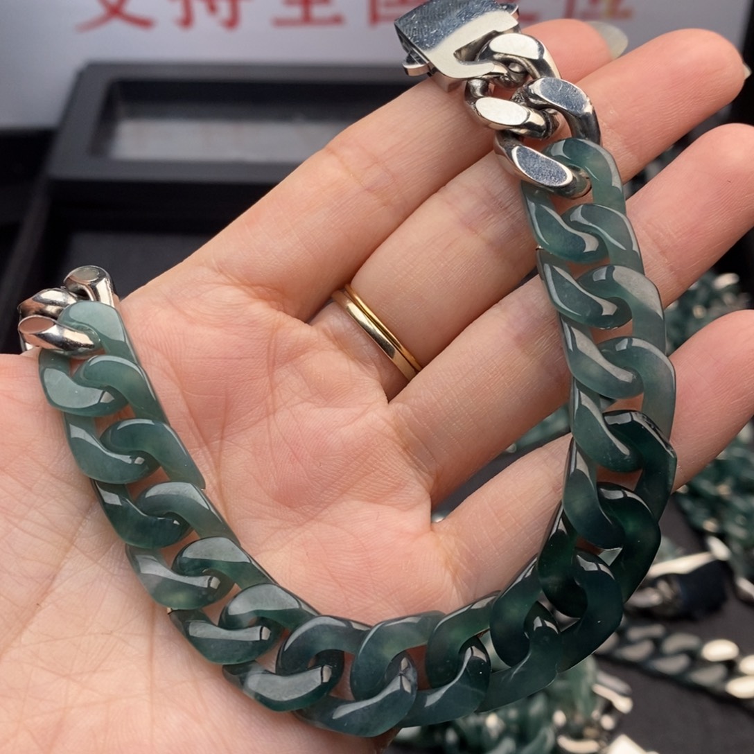 翡翠未镶嵌手链手链10001