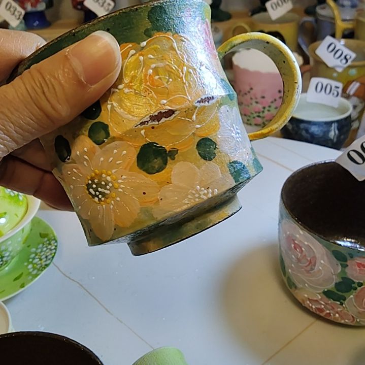 摆件景德镇陶瓷釉下彩咖啡杯