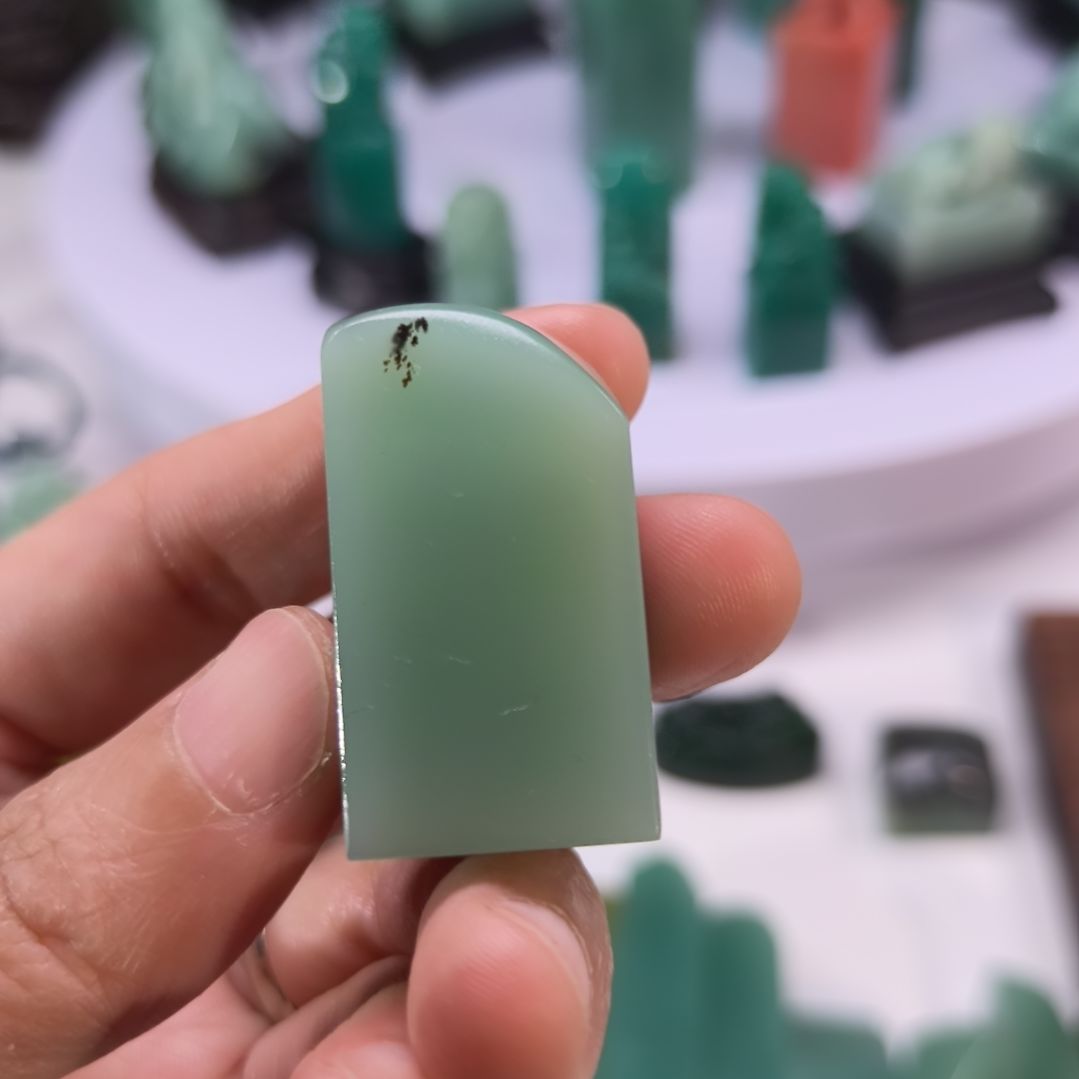 印石寿山石梅子青印章