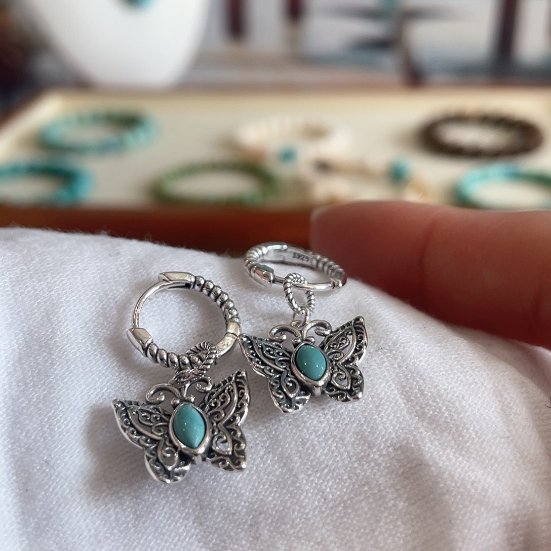 绿松石配饰银S925镶嵌