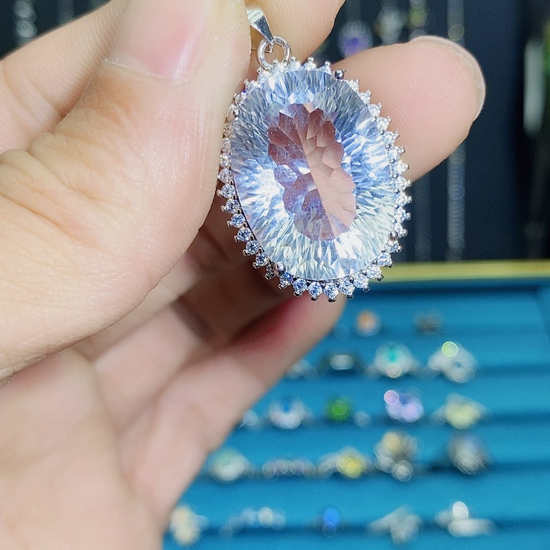 紫晶珠宝半成品银S925镶嵌