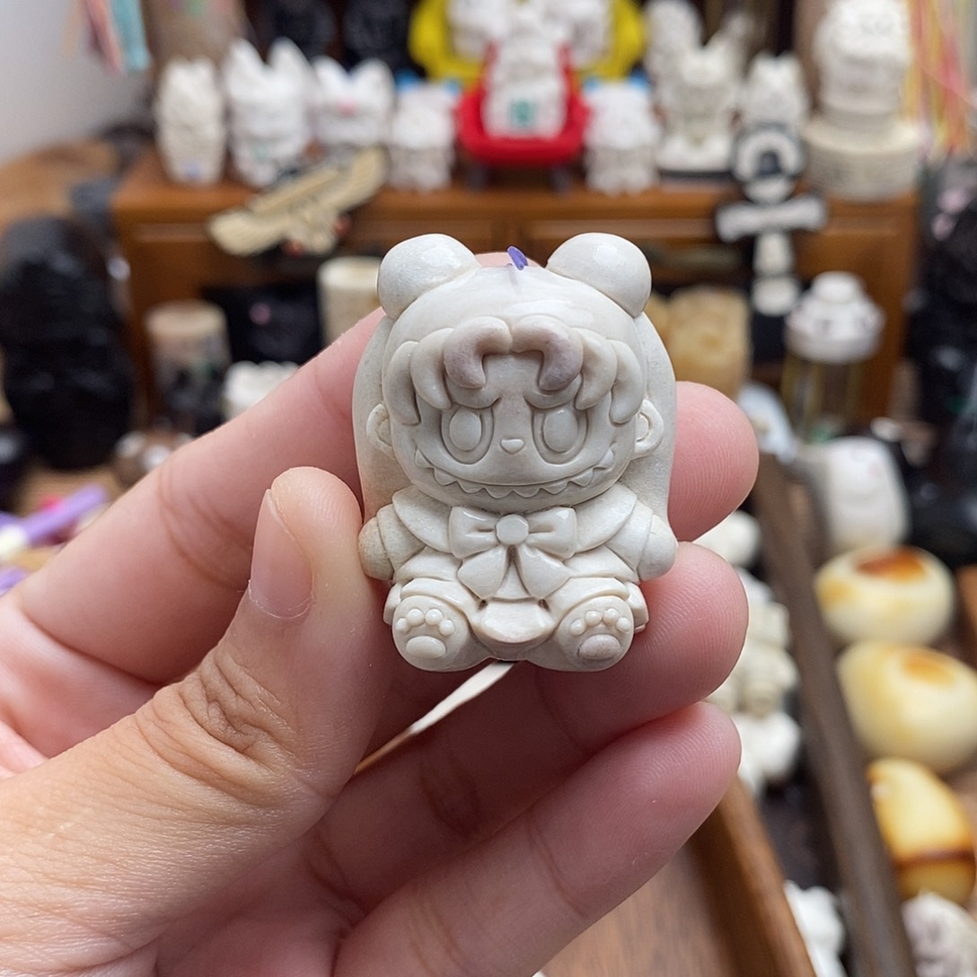 鹿骨把件c17美少女壮士布