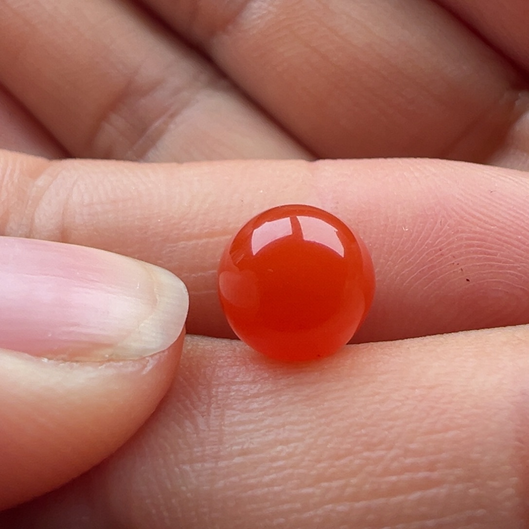 南红玛瑙圆珠8.2未镶嵌郑**帅