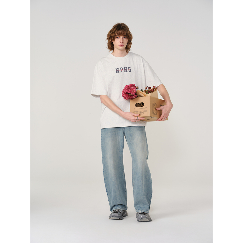 “英式复古”米粒绣撞色设计英式简约学院风时尚短袖T恤