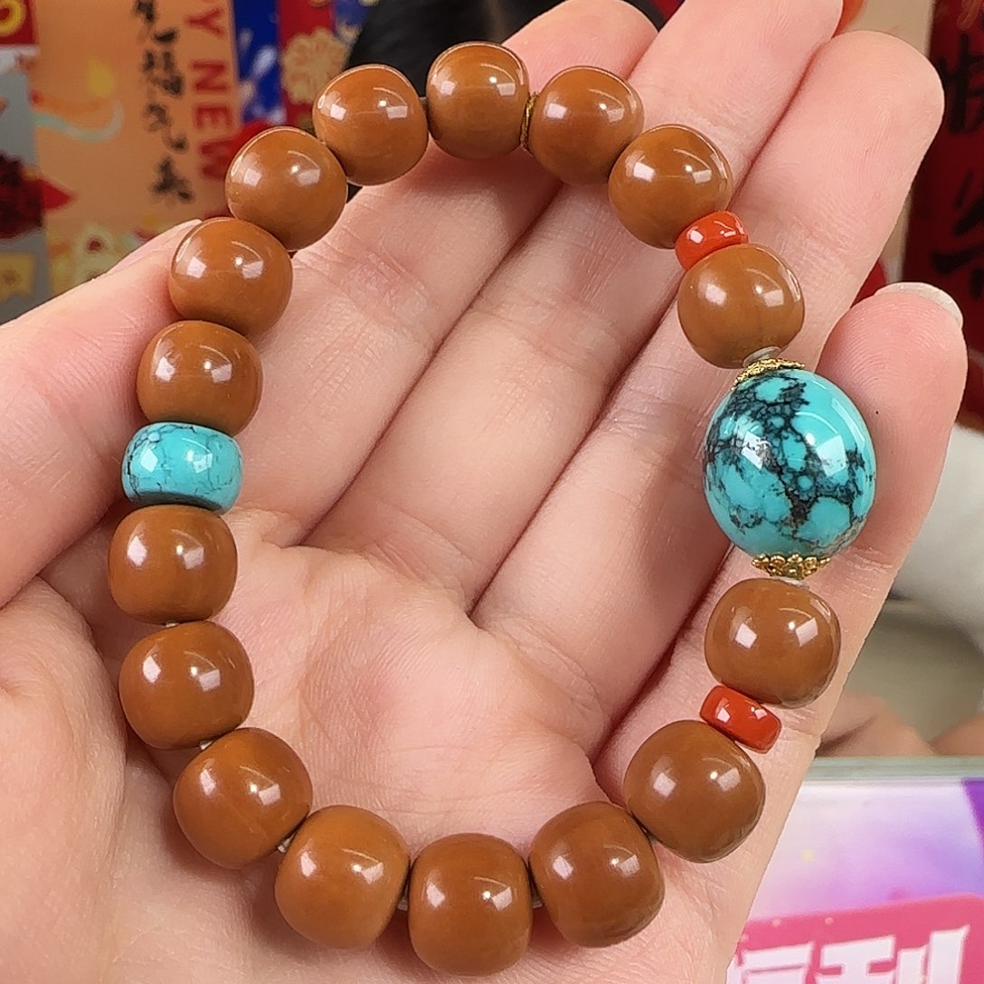 绿松石18K金镶嵌珠宝奇石