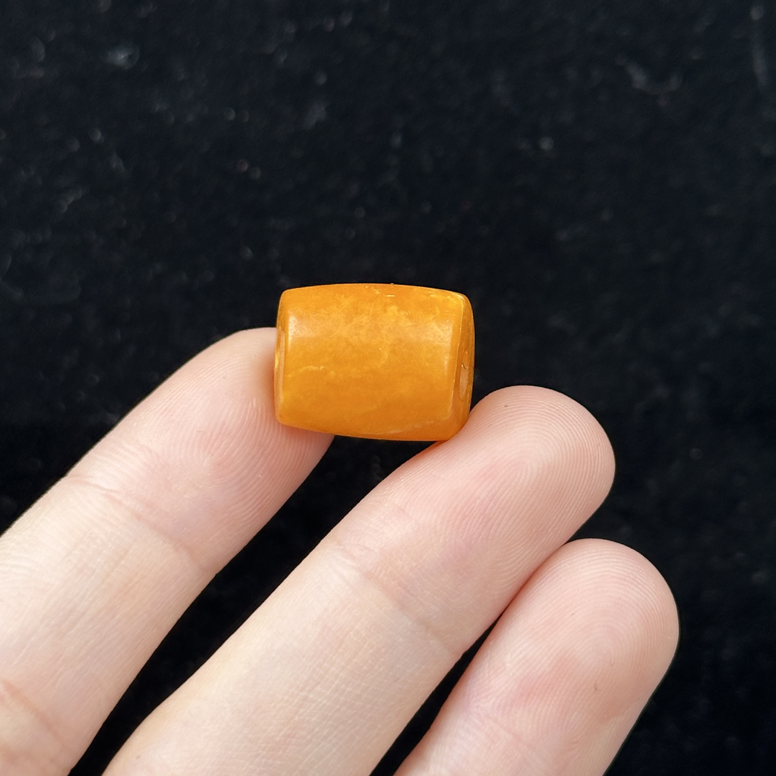 K6406天然原矿蜜蜡 老蜡马蹄珠12.8*16.4mm支持复检假一罚十