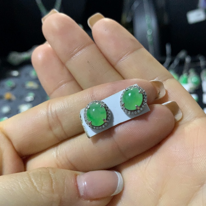 翡翠银S925镶嵌戒指