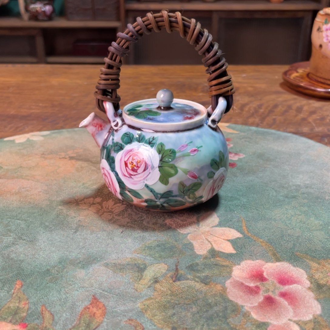 柴烧纯手工手绘陶瓷