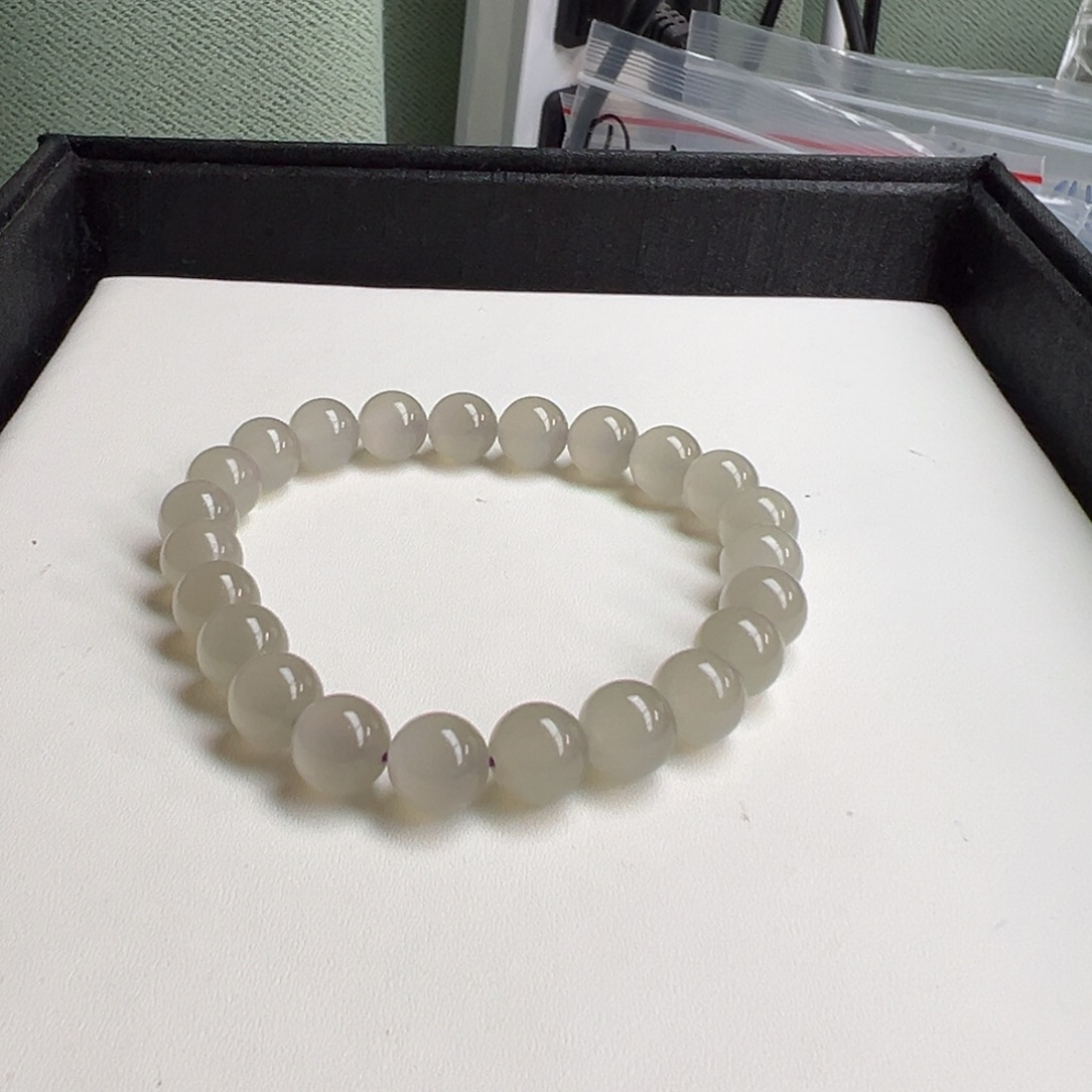 欧***耶和田玉未镶嵌手链冰紫色