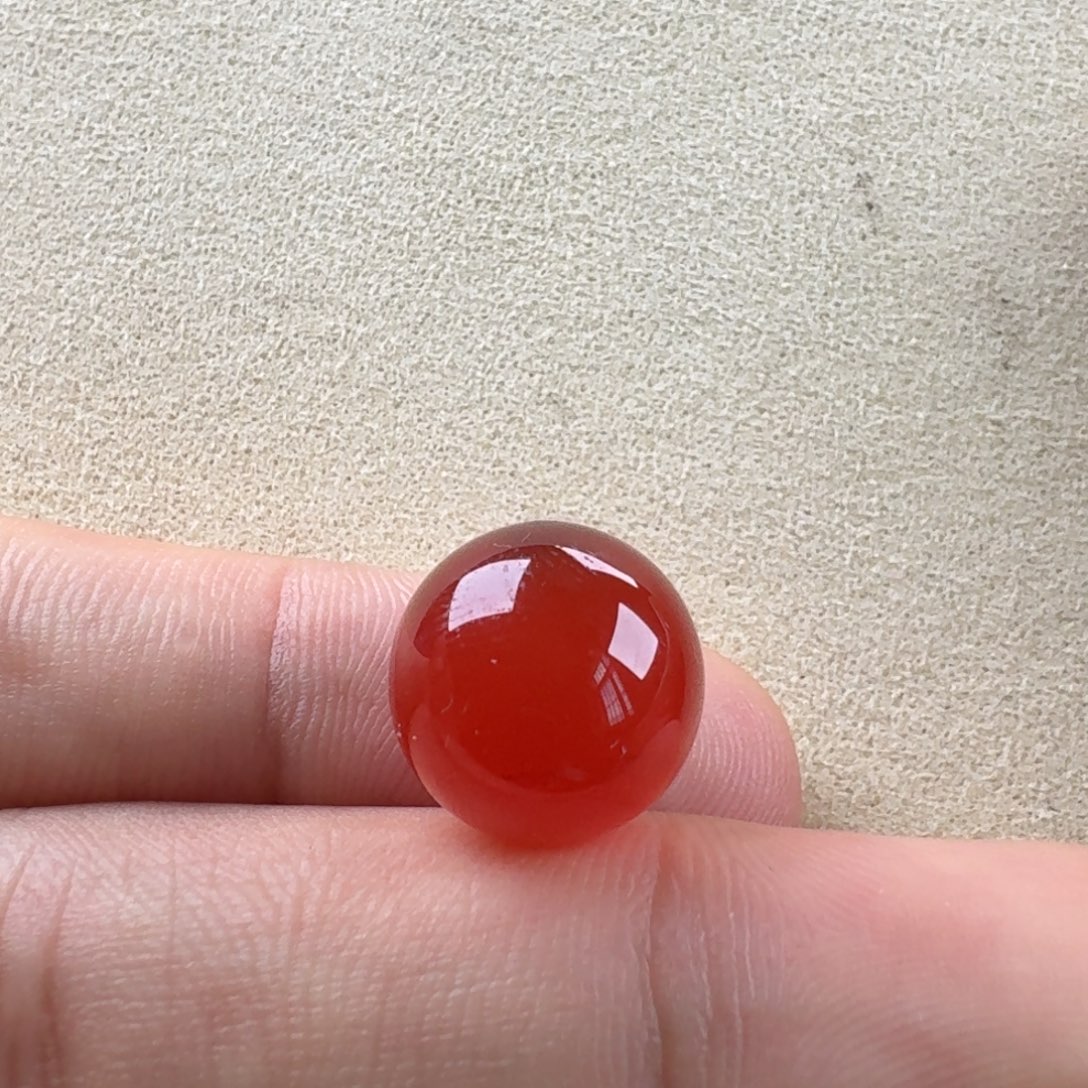 锦***紅南红玛瑙未镶嵌圆珠13.2