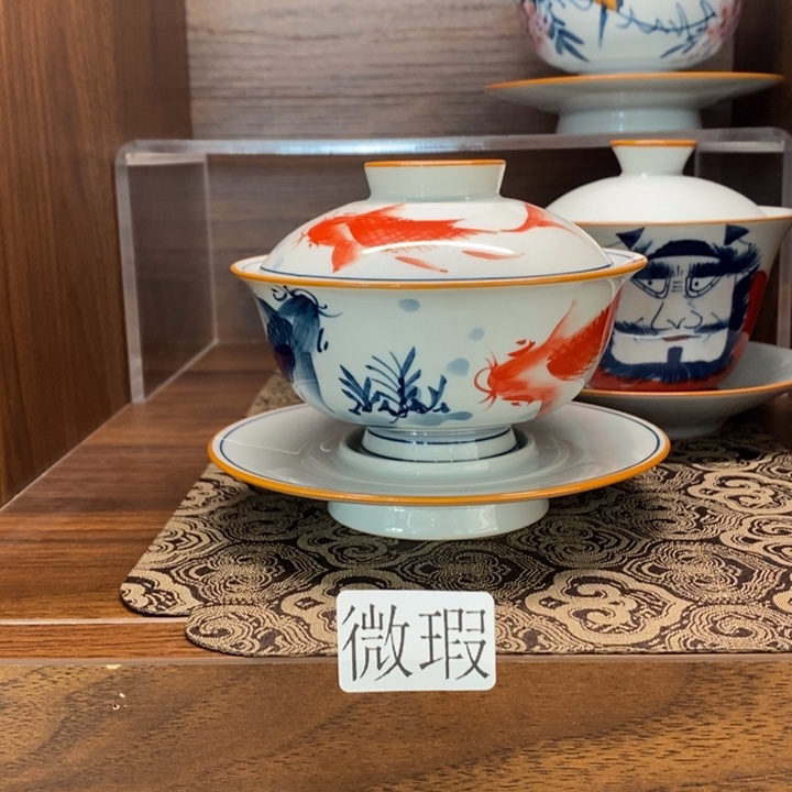 釉下老陶泥手工绘制