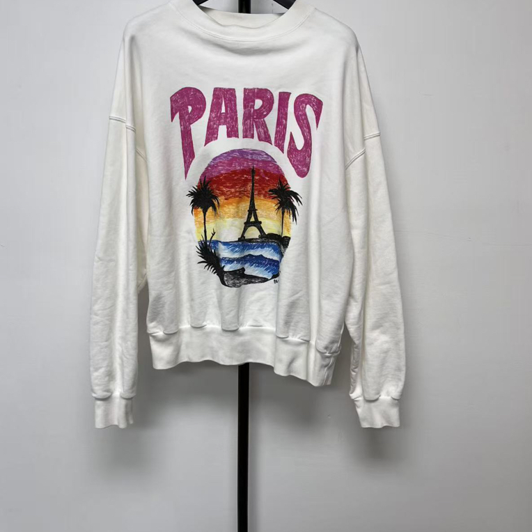 未使用 Balenciaga/巴黎世家 图案字母印花圆领套头卫衣 03522