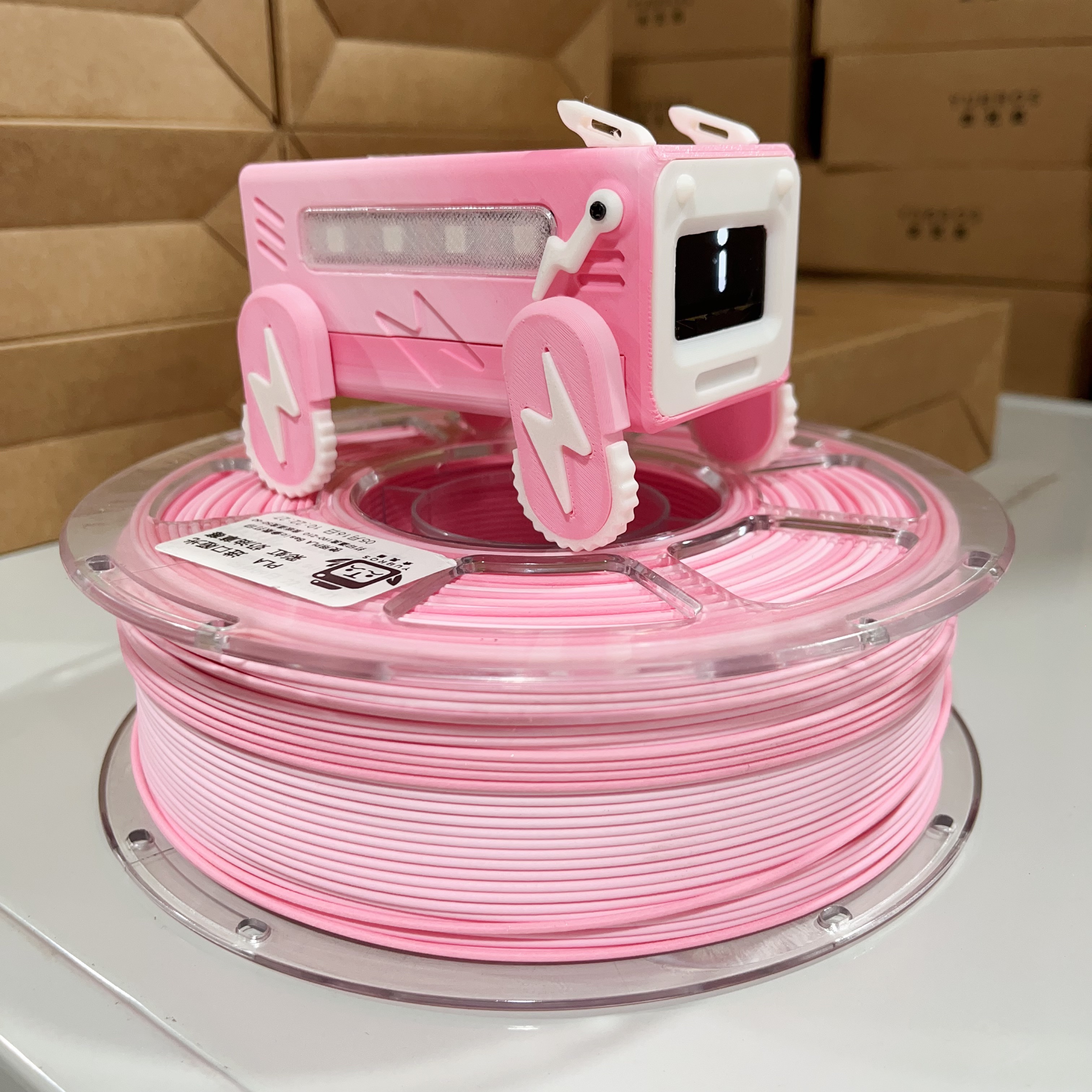 【余兄弟】PLA奶油草莓 粉白彩虹 3D打印耗材批发 1KG