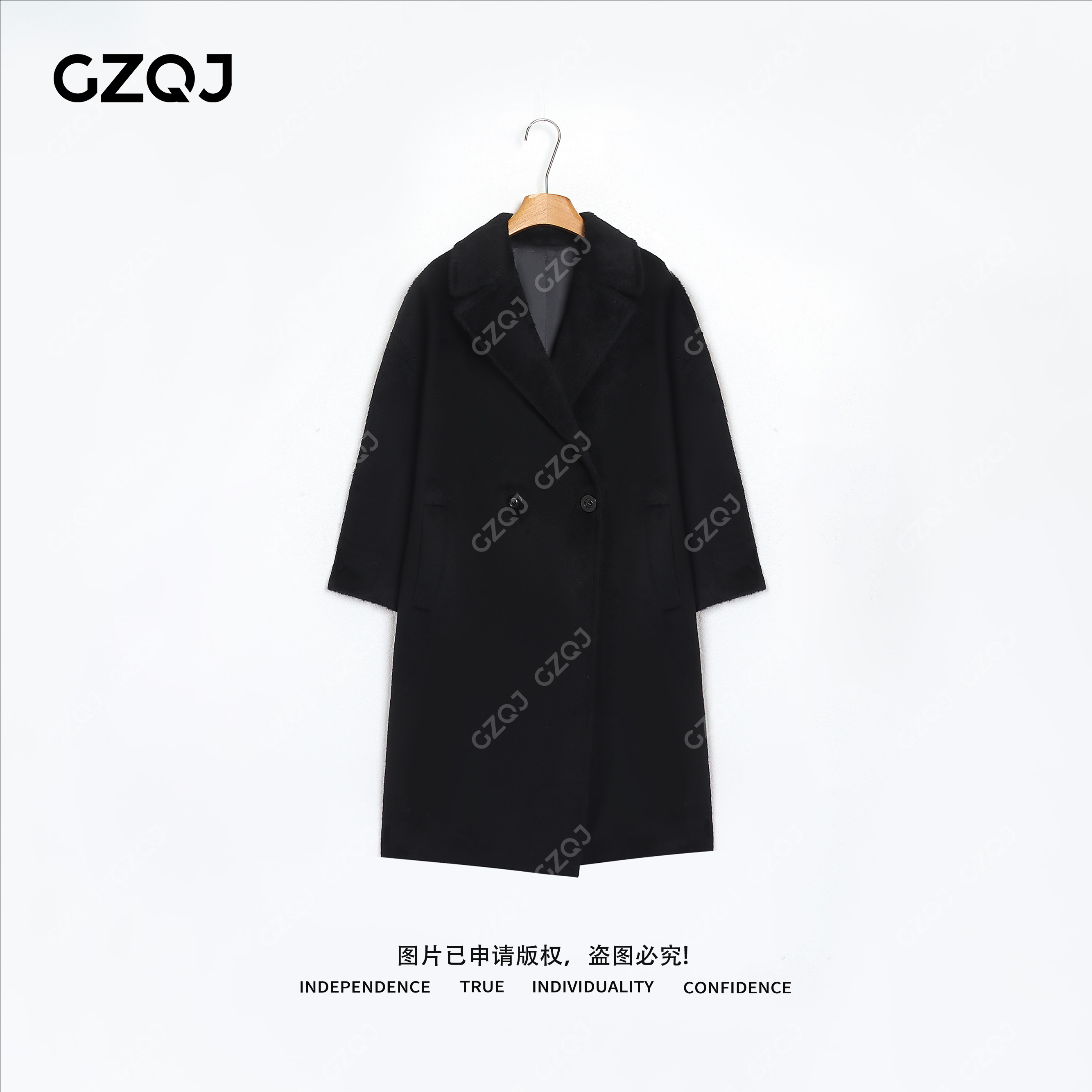 老琴私服【长款苏力】苏力羊驼毛绵羊毛高质感毛呢外套女大衣女 419