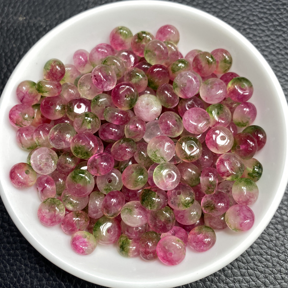 金禧缘珠宝～ A1779 西瓜碧玺5×8mm16个4.9元