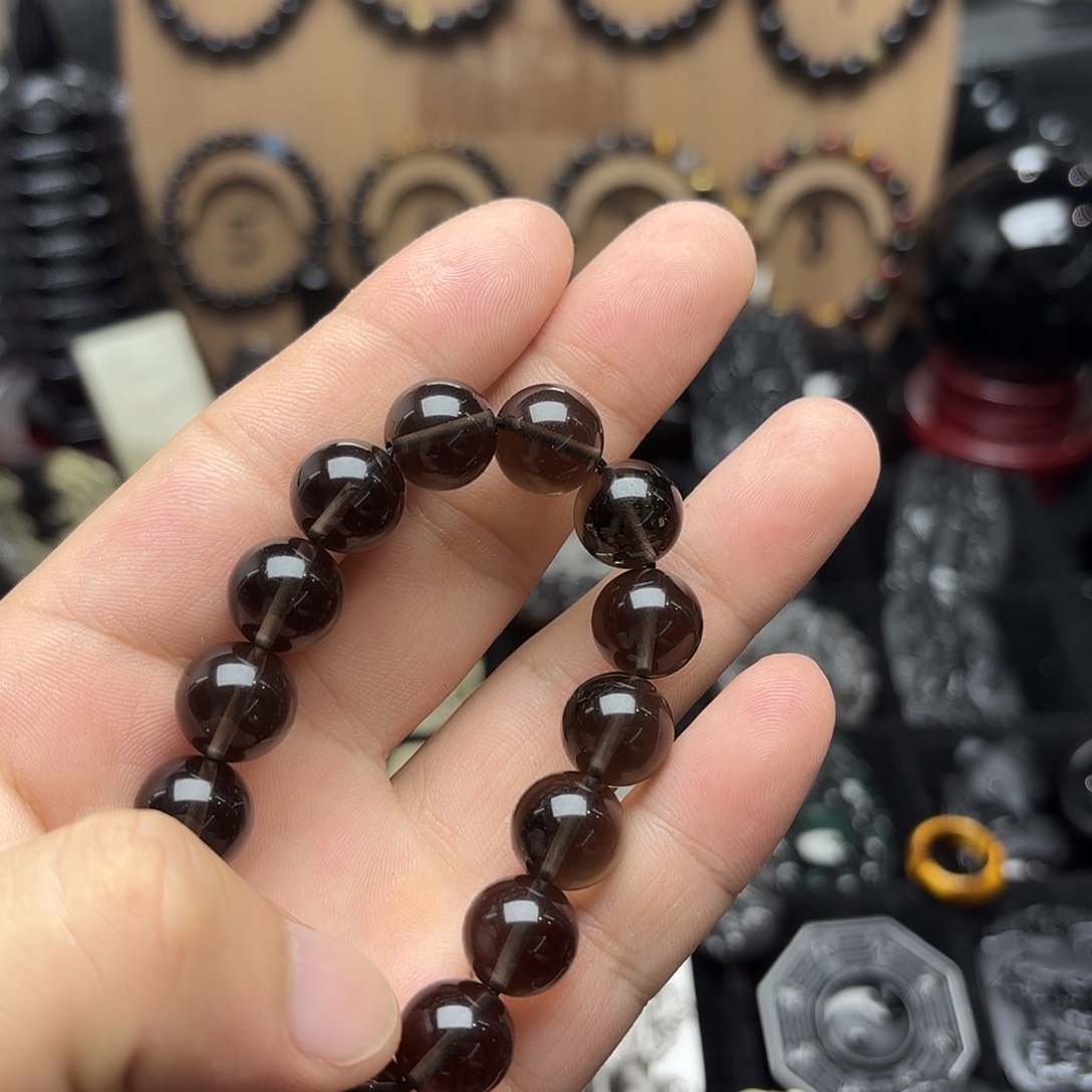 D***k黑曜岩未镶嵌手链