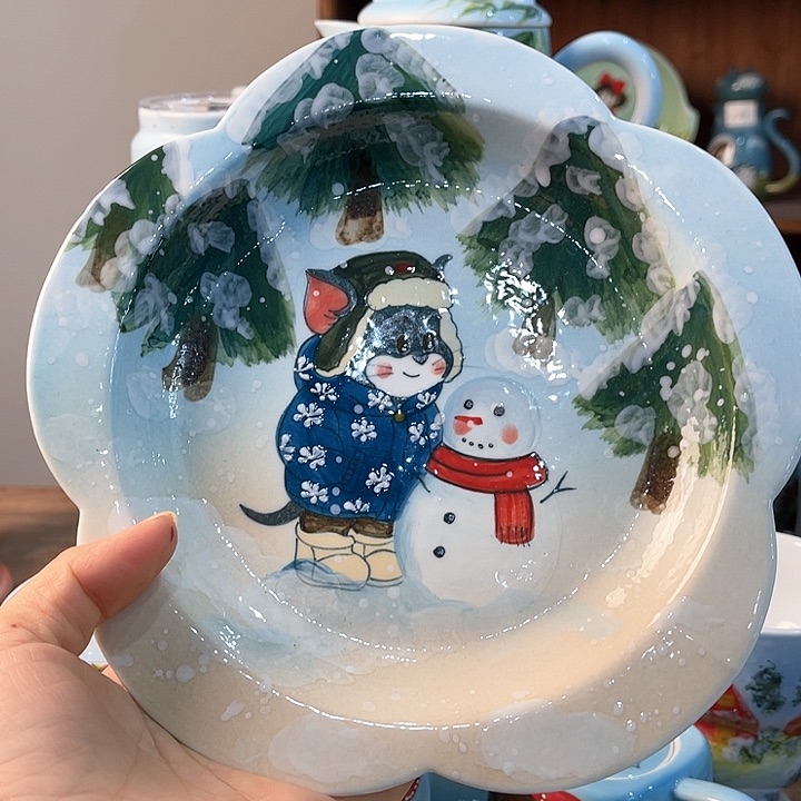 陶景德镇釉下手绘陶瓷 