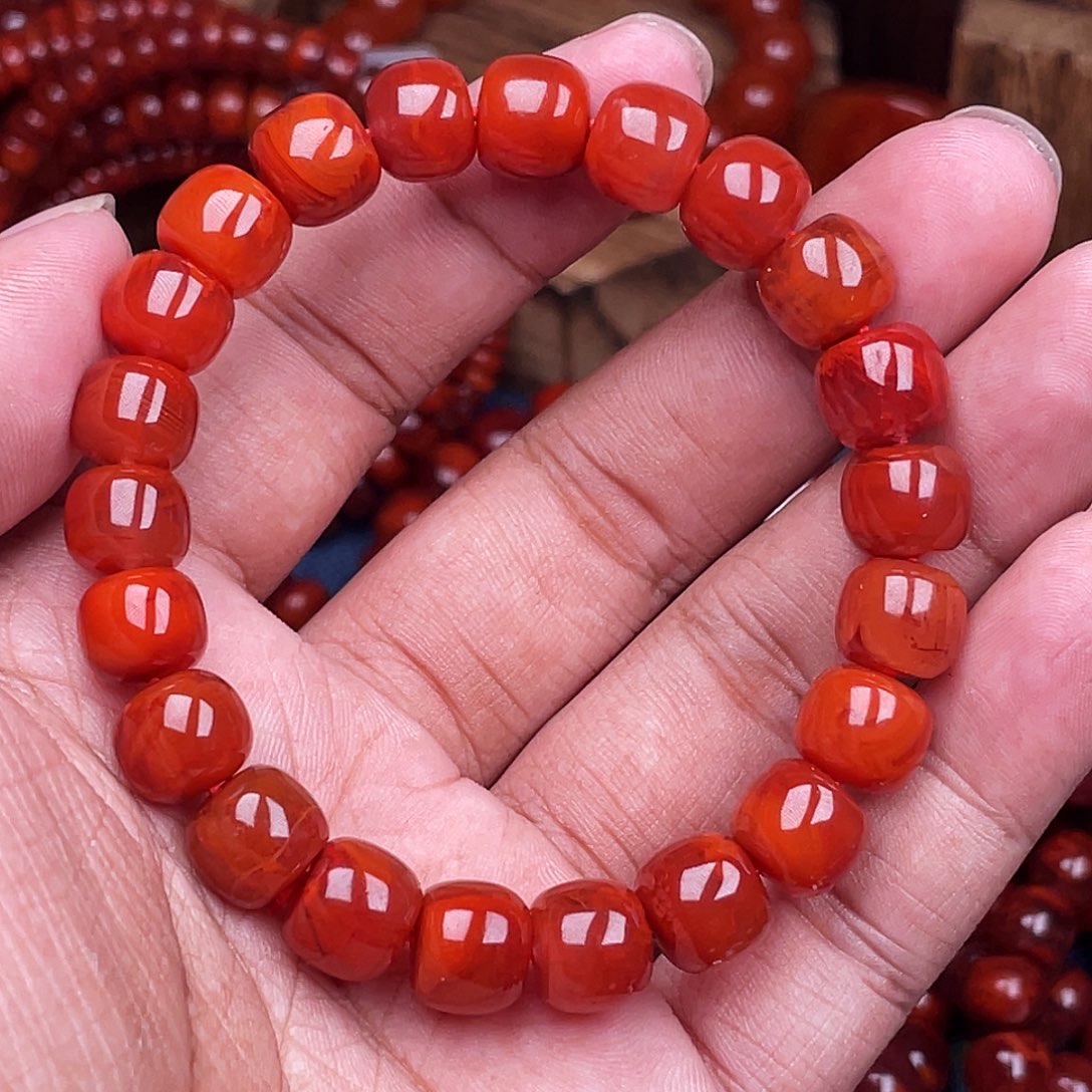 南红玛瑙未镶嵌手链南红瓦西卡9老型