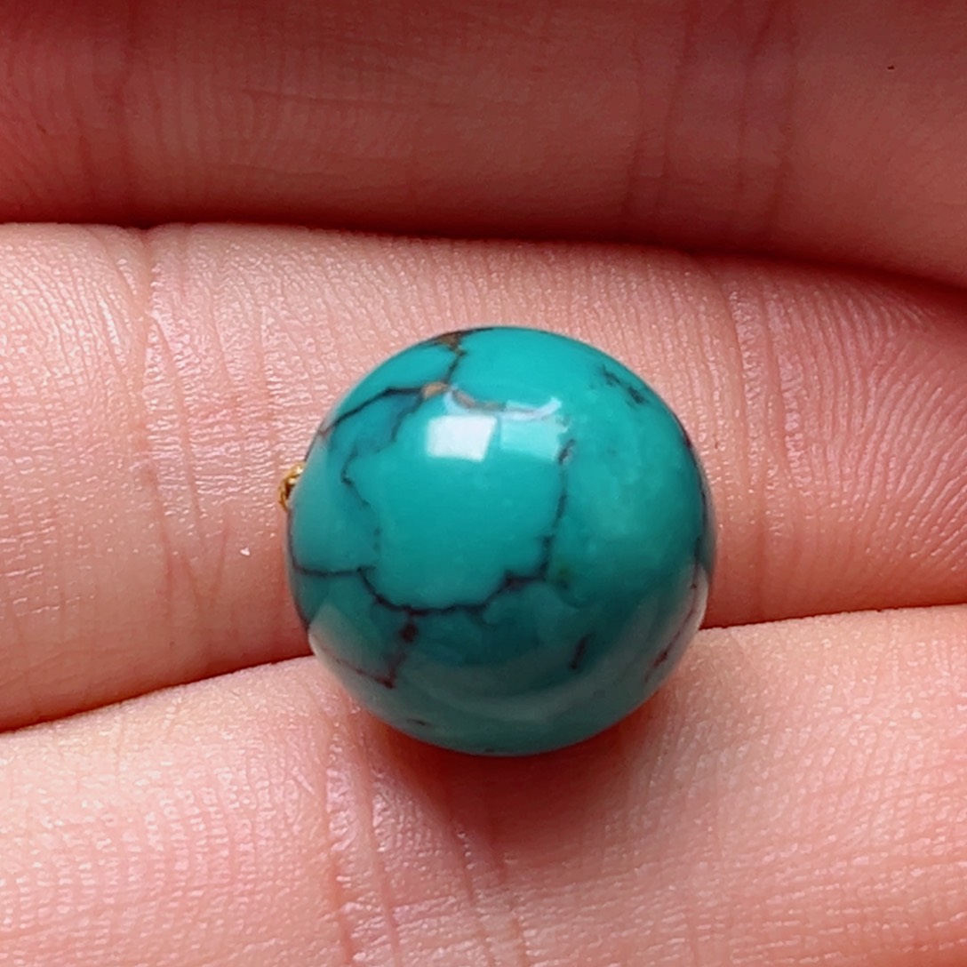 绿松石13.7圆珠未镶嵌