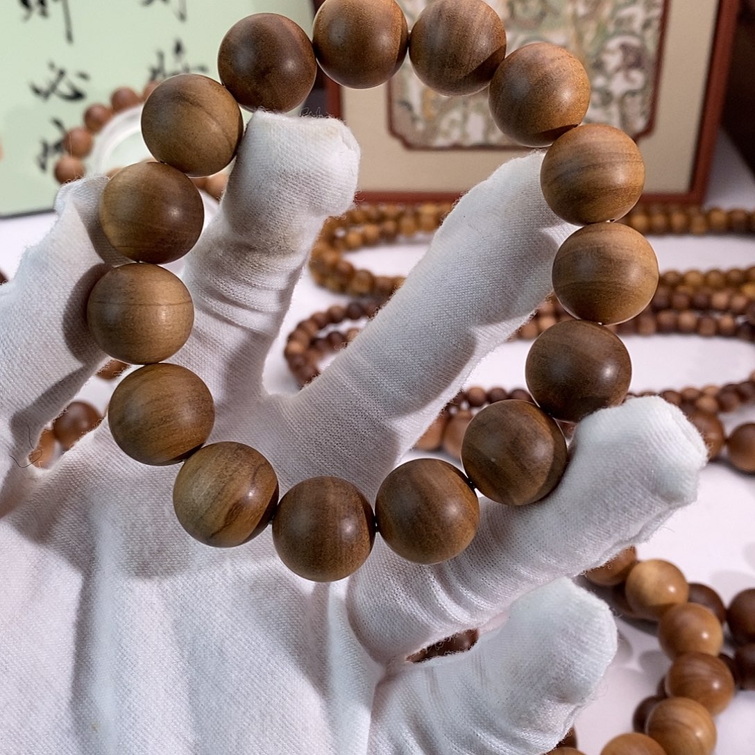 手串/手链檀香木横纹黑肉15油斑福利