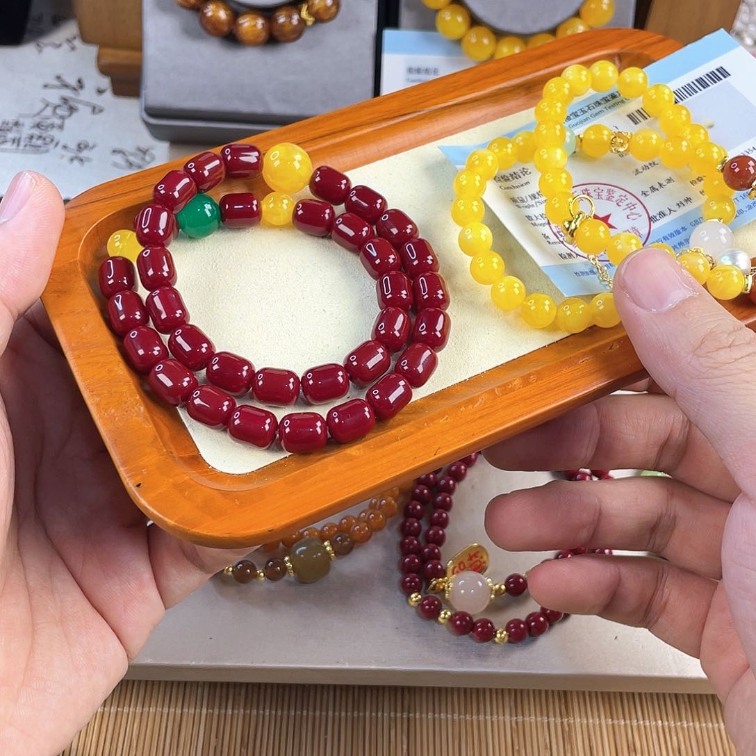 南红玛瑙手饰银S925镀金镶嵌