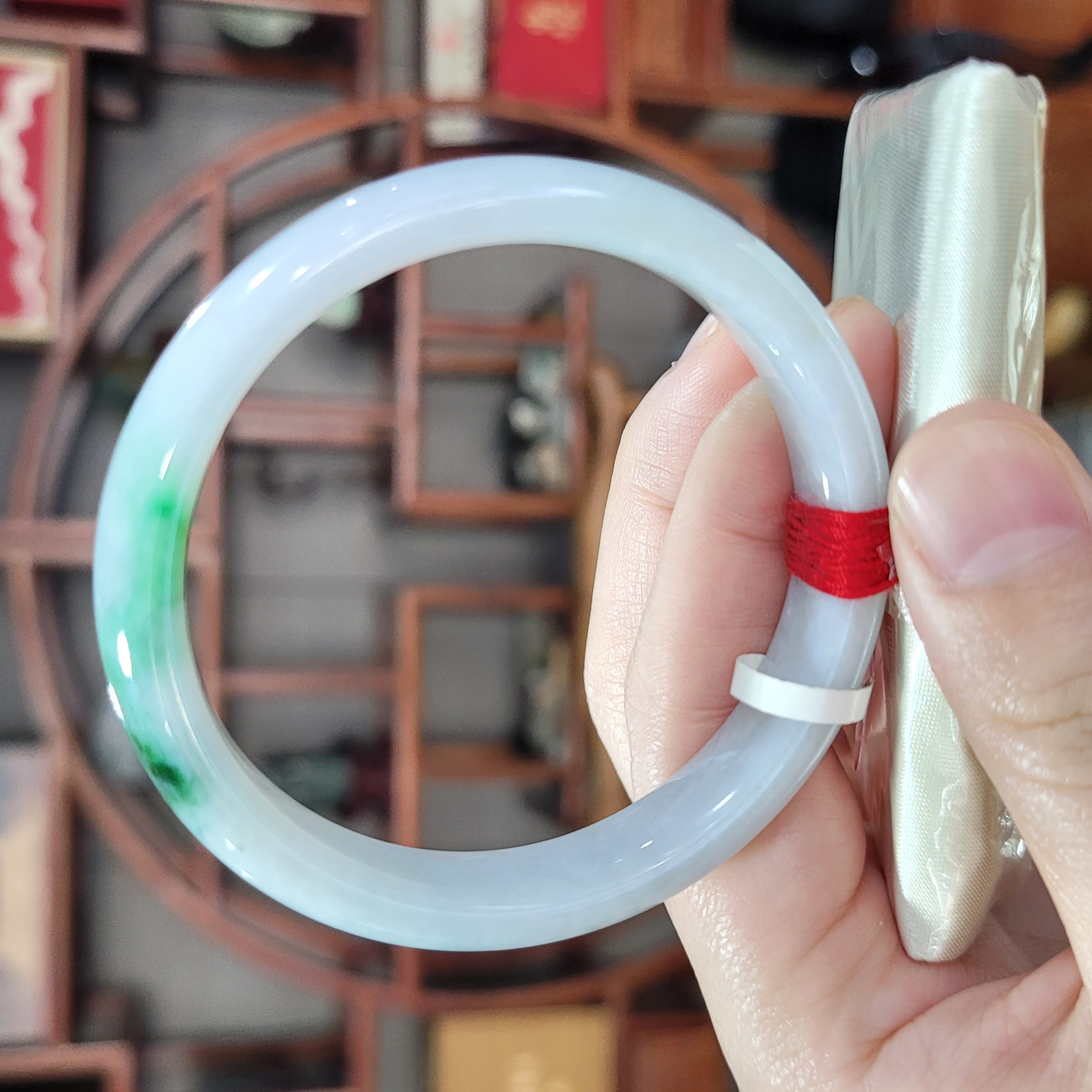 天然缅甸A货翡翠手镯53-54