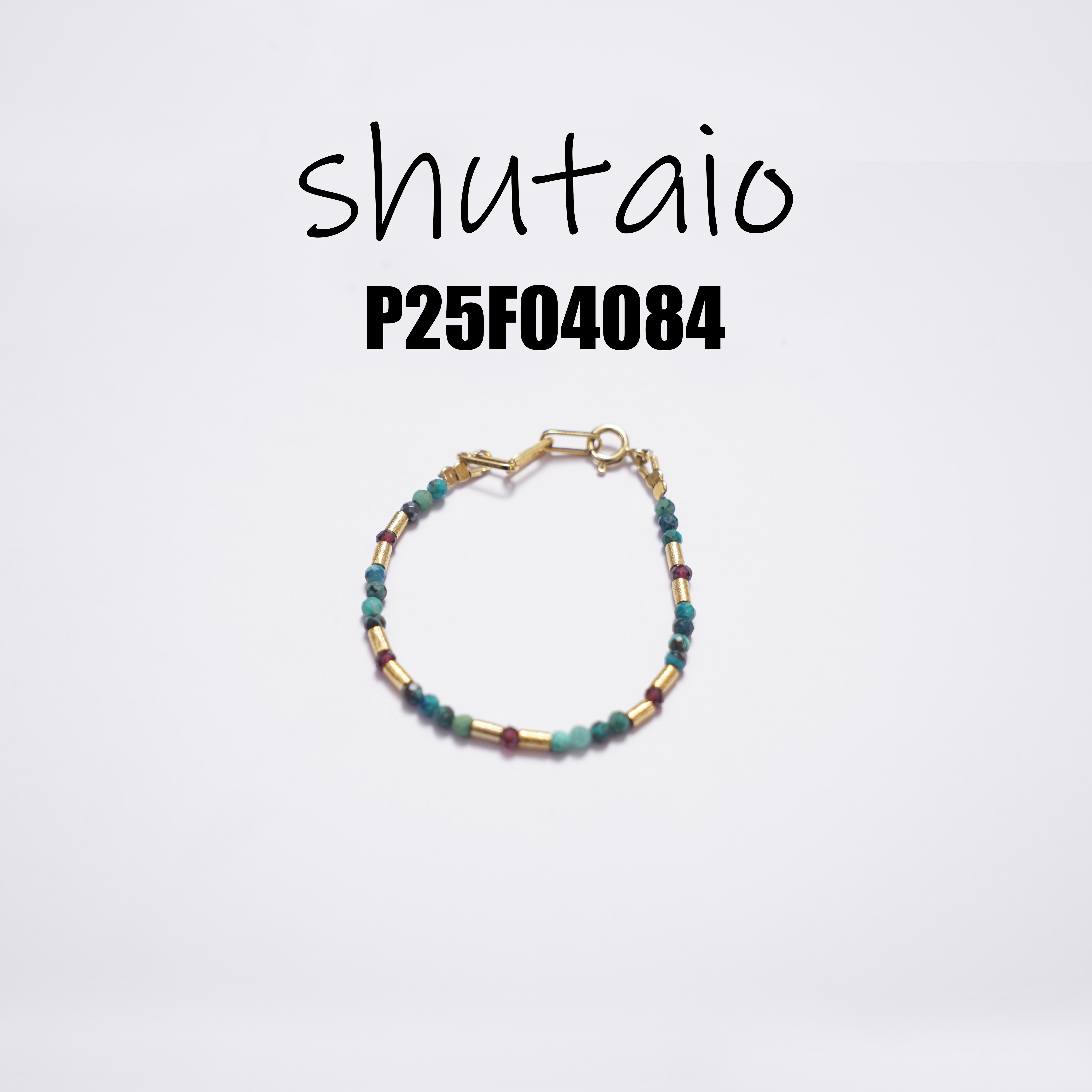 【SHUTIAO】2025夏季：新款小众设计款绿松石手链P25F04084