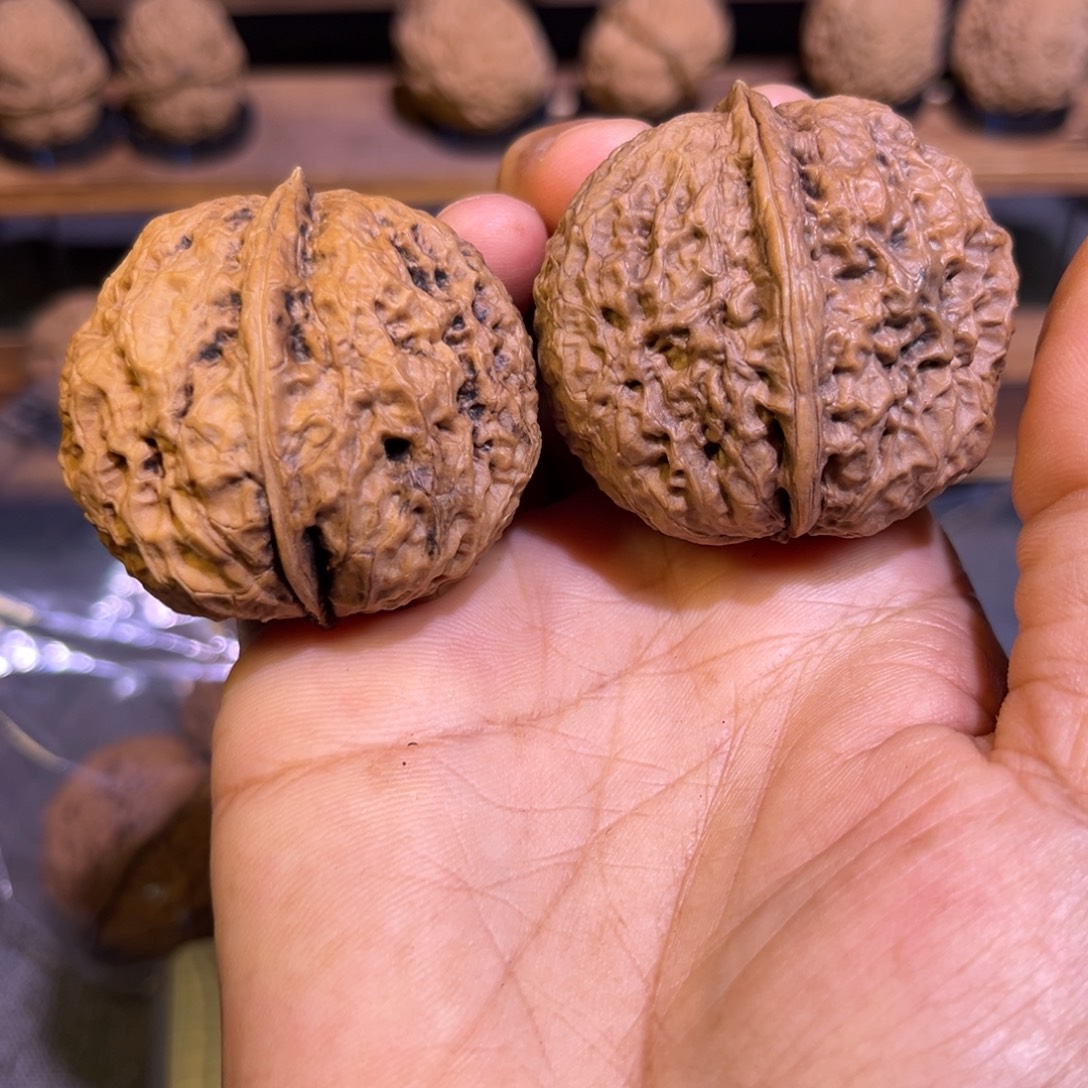 文玩核桃把件红旺云铁35号43mm