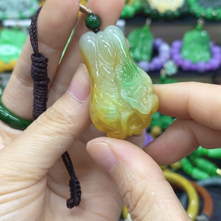 翡翠未镶嵌耳饰项链16