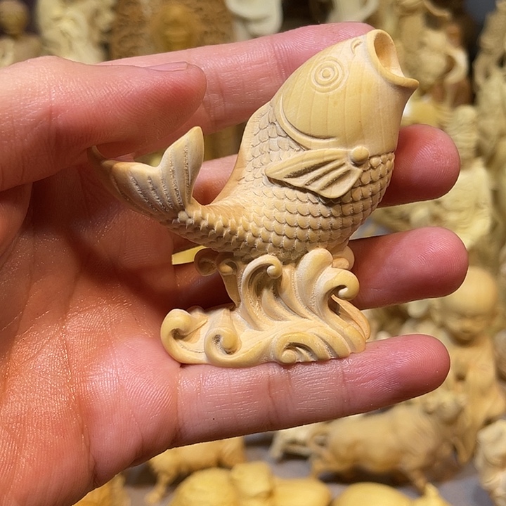 黄杨木微瑕年年有鱼