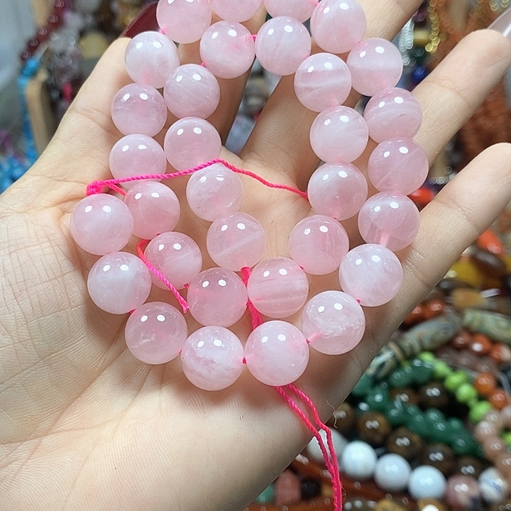 玛瑙/玉髓未镶嵌珠宝半成品天然千层粉晶卡12