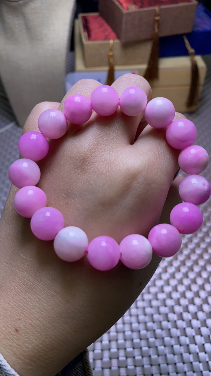 S22 粉粉佛珠手串(多样性发其一）
