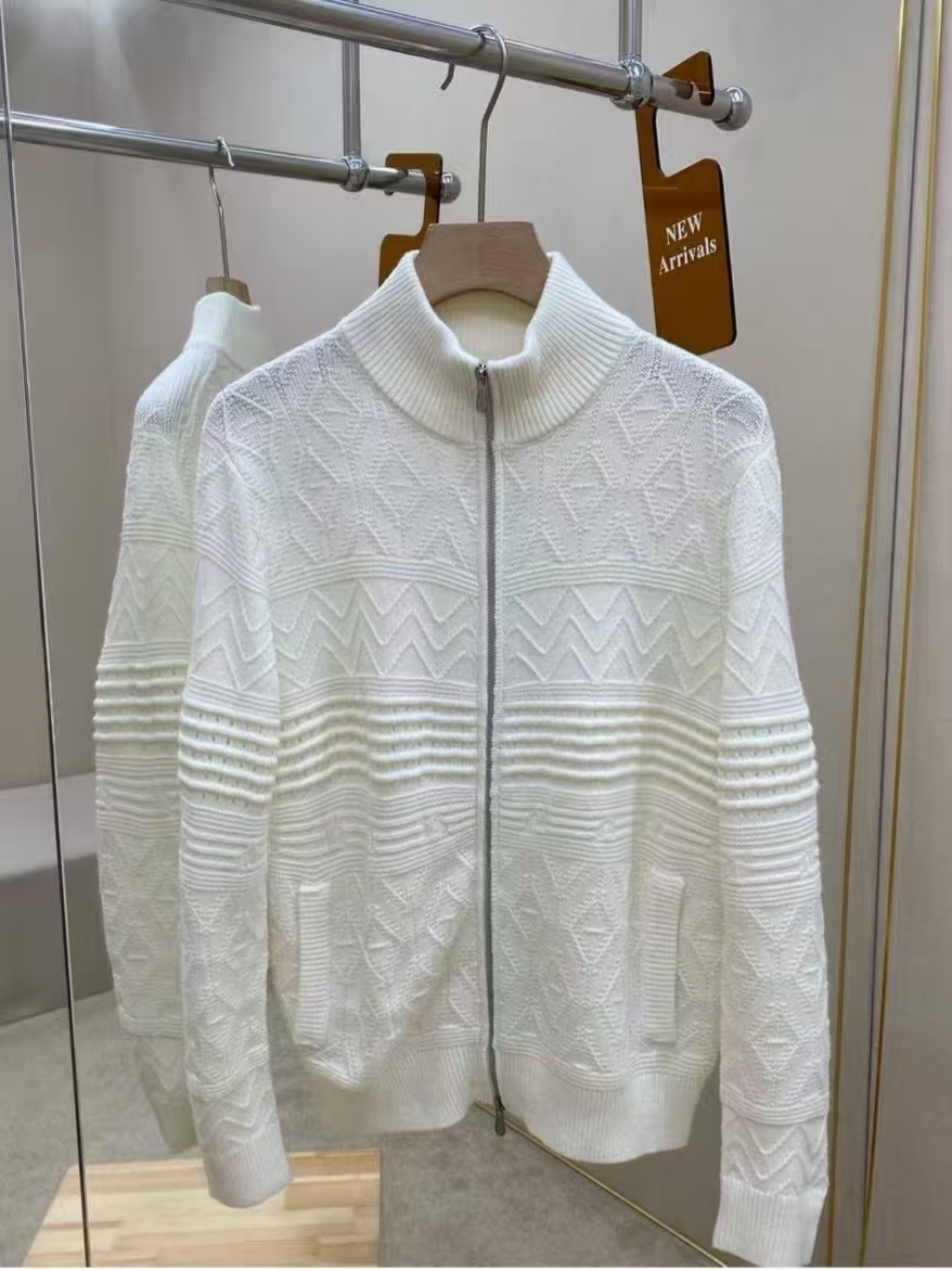 男士纯色开衫款长袖拼接毛针织衫立领时尚休闲