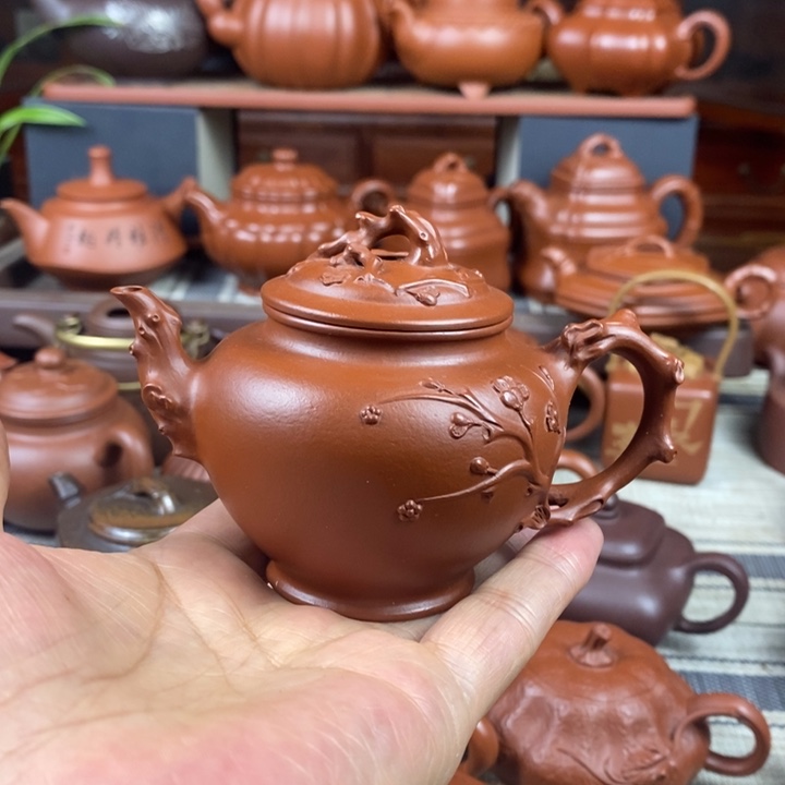 紫砂茶壶报春150cc原矿赵庄朱泥特价
