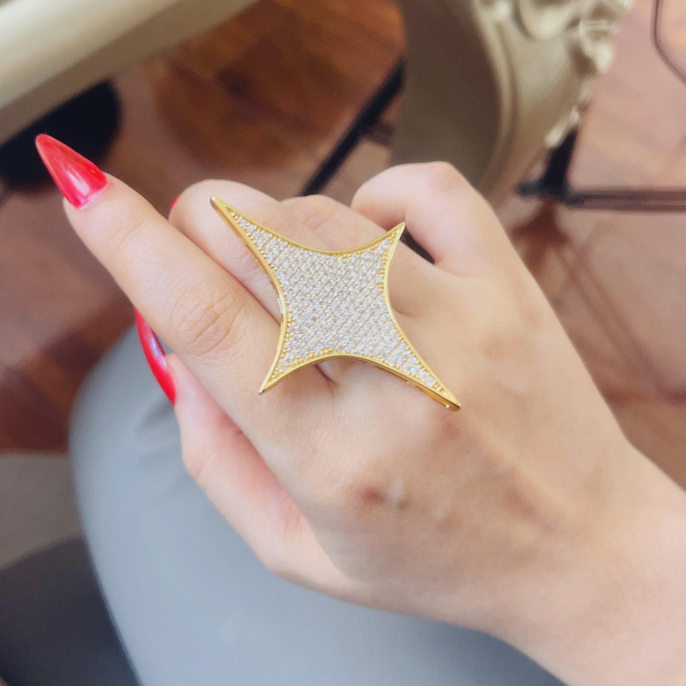 钛钢戒指 镶钻原创设计韩版