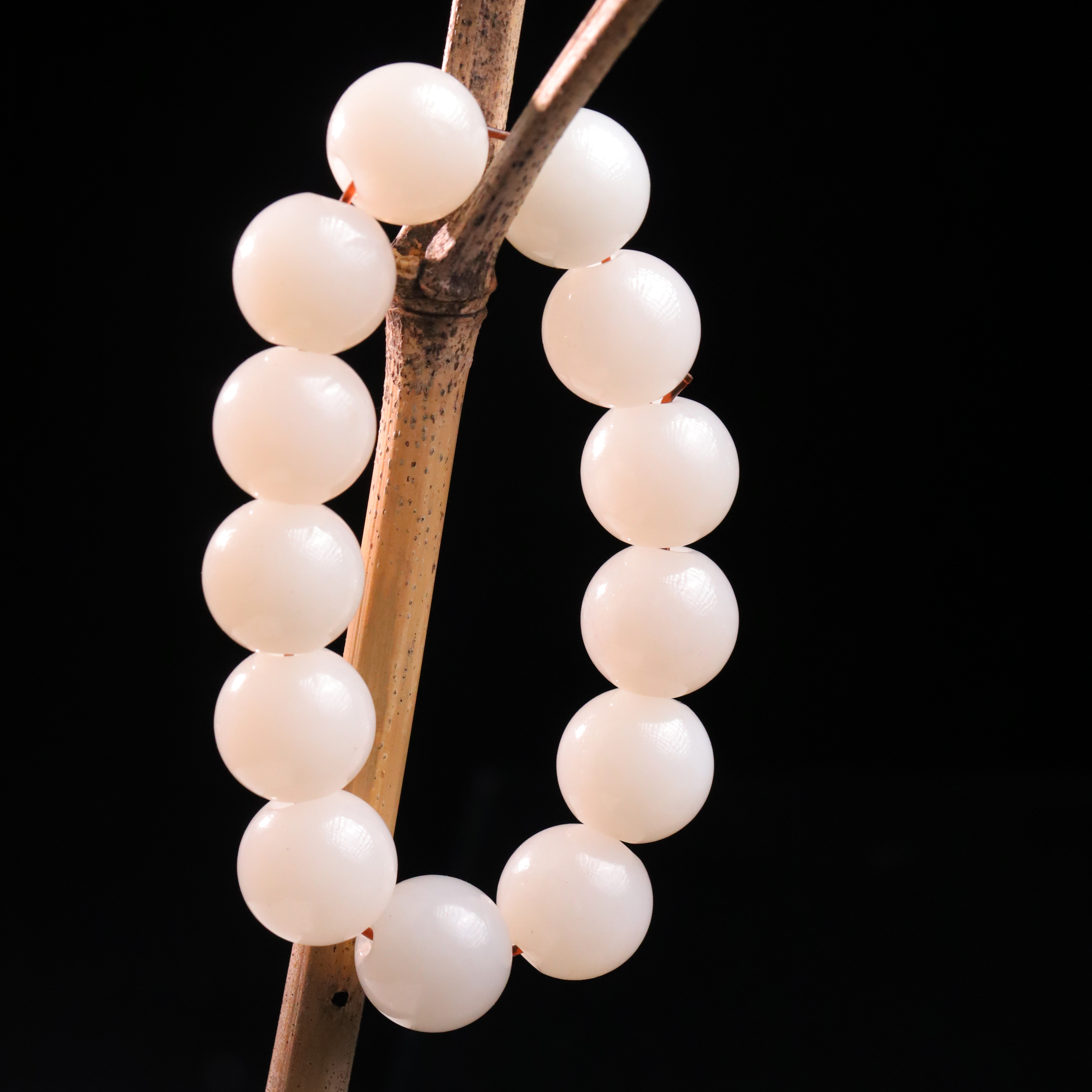 清代和田玉素珠手串-NX