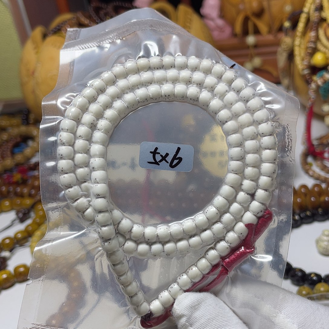 手串星月菩提5-6河豚老型桶脱脂顺白