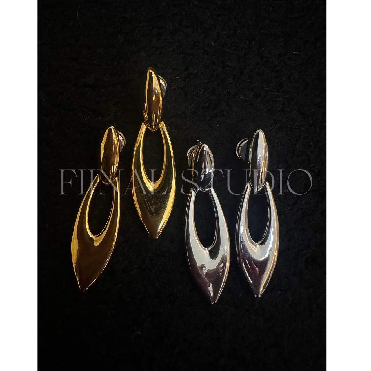 合金树脂耳饰 FIINAL《小芭蕾》女士金属百搭舒适耳环