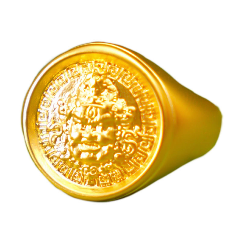 合金戒指 精工正品黄財戒指开口男女情侣高级大气不掉色