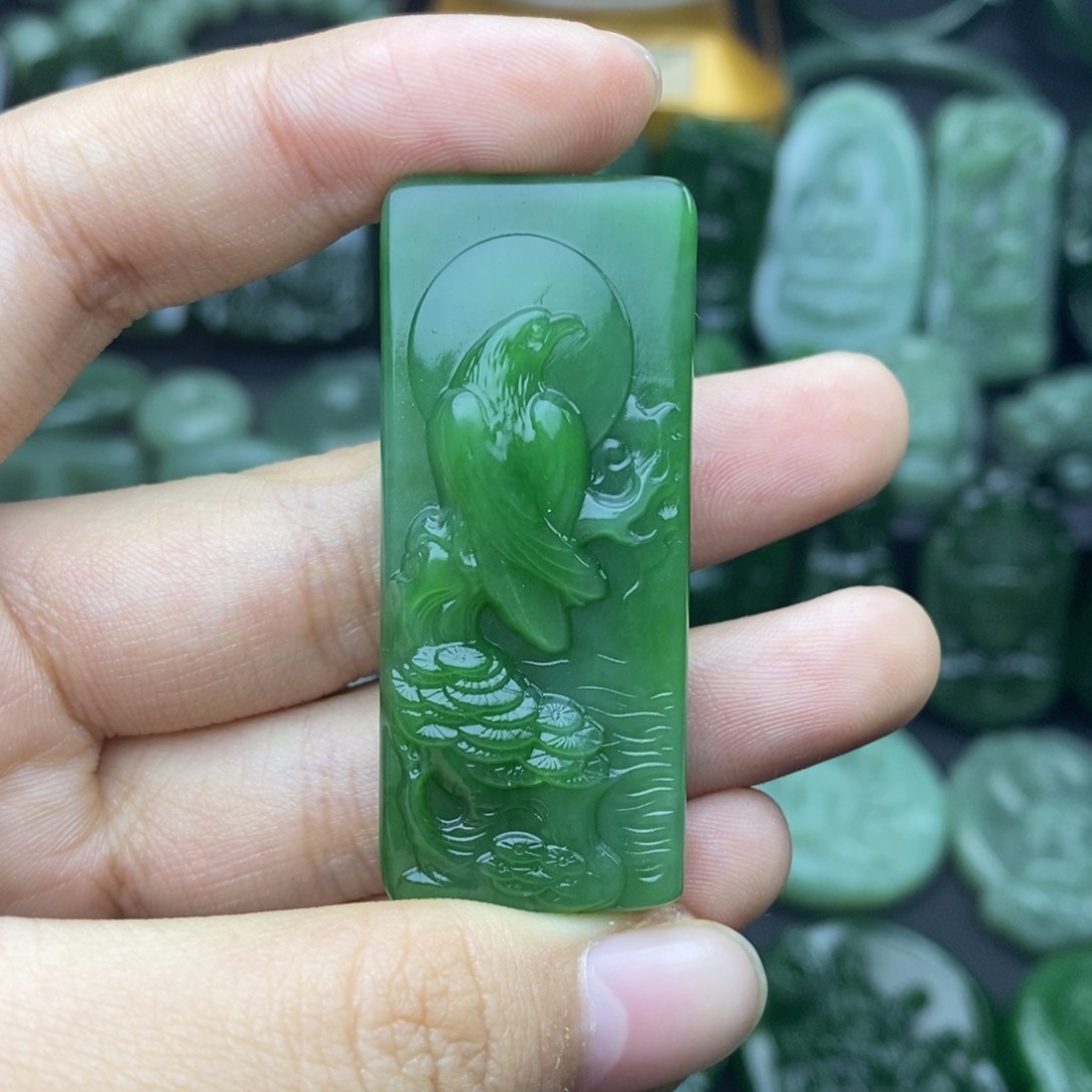 和田玉（碧玉）挂件未镶嵌