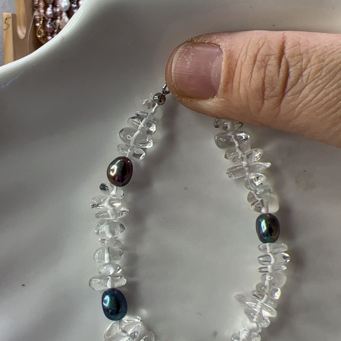 淡水珍珠手绳合金