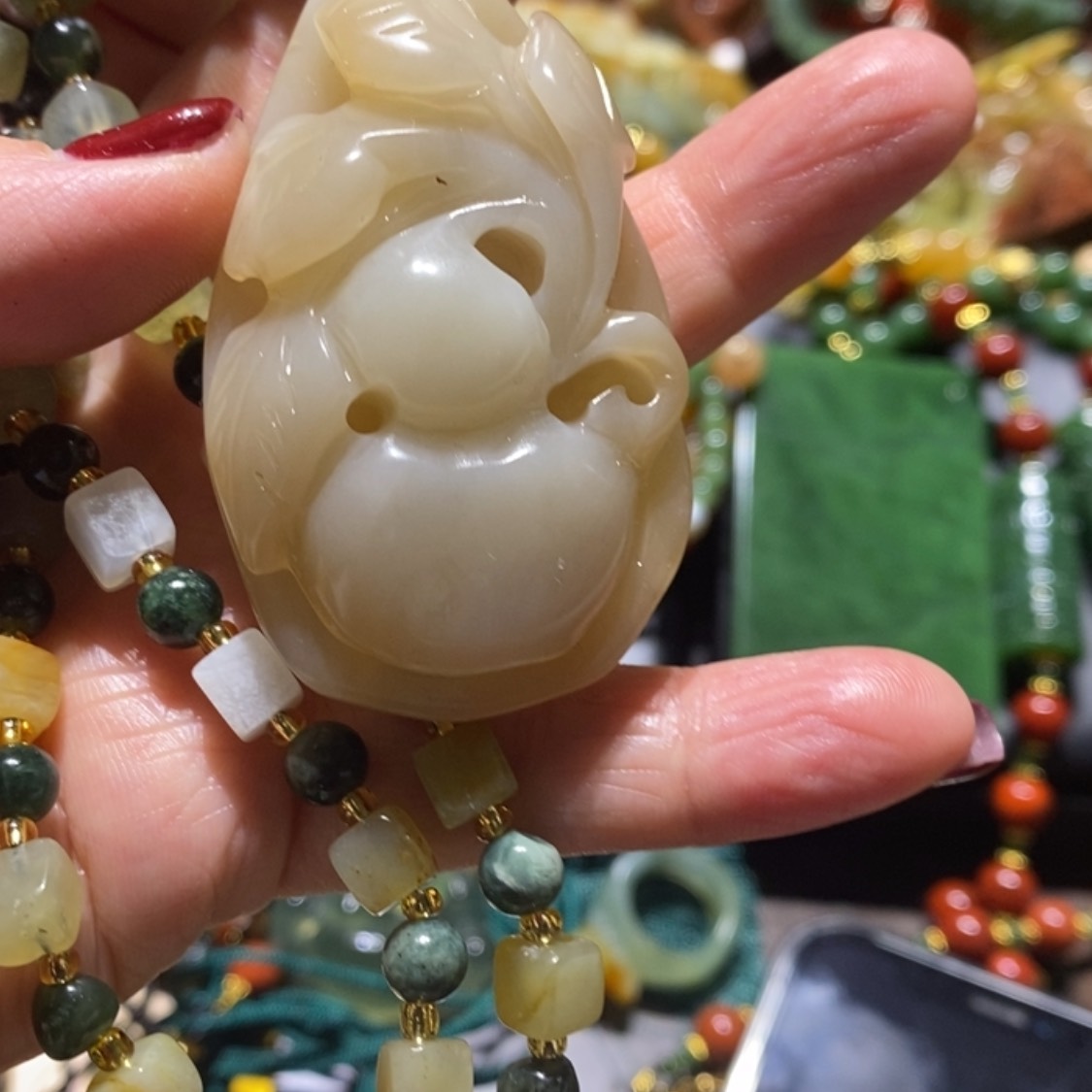 【闪购商品】岫玉毛衣链未镶嵌