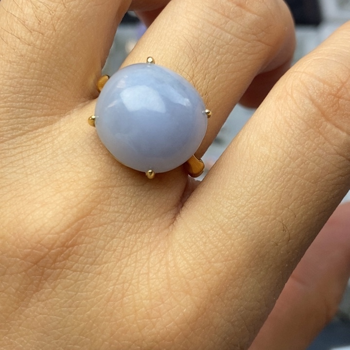 翡翠戒指银S925镶嵌戒指