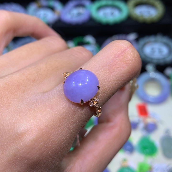 翡翠18K金镶嵌手链翡翠