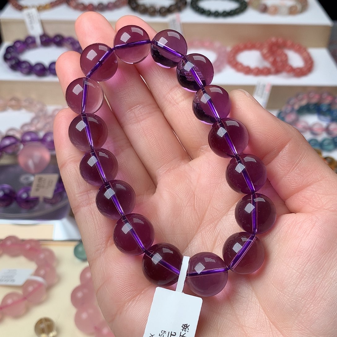 水晶手串未镶嵌紫水晶
